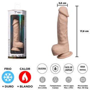 Dildo termoactivo 18 cm