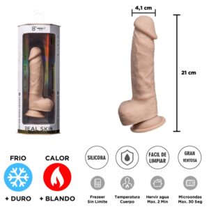 Dildo termoactivo 20 cm